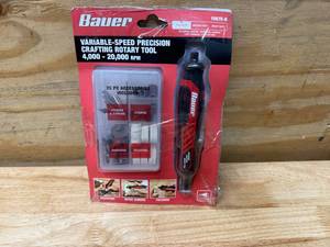 lot 49 image: BAUER Variable-Speed Precision Crafting Rotary Tool Kit (08132535)