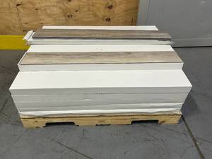 Lot of 30+ Cases of- Waterproof Rigid Core Luxury Vinyl Plank (LV-B0S-RW351-D04) Flooring (570.6 total sq. ft.)