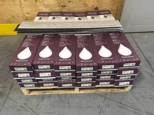 lot 4 image: HOME DECORATORS COLLECTION Lot of 24 Cases of- Fishers Island Waterproof Rigid Core Vinyl Plank Flooring (total of 588 sq. ft. plus loose pieces)