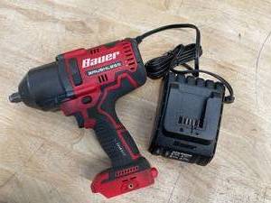 lot 189 image: BAUER 20V Brushless Cordless, 12 in. High-Torque Impact Wrench Kit with 5 Ah Battery and Charger (081425130)