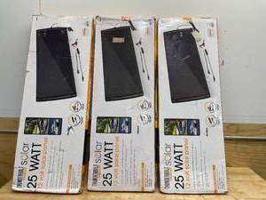 lot 206 image: Lot of 3 - THUNDERBOLT SOLAR 25 Watt Solar Panel (081425150)