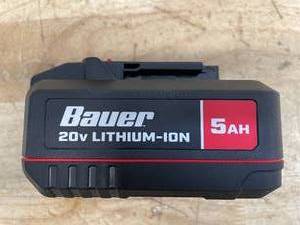 lot 208 image: BAUER 20V 5 Ah High-Capacity Lithium-Ion Battery (08142580)