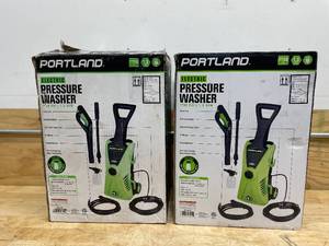 lot 213 image: Lot of 2 - PORTLAND 1750 PSI, 1.3 GPM Corded Electric Pressure Washer