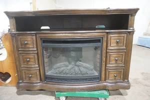 Electric Fireplace and Media Entertainment Mantel