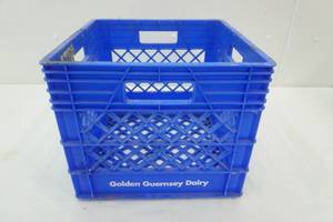 lot 69 image: Golden Guernsey Dairy Crate - Blue