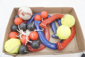 lot 103 image: Horseshoes, Ladder Golf Balls, Tennis Balls, Baseball