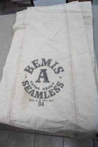 lot 111 image: Vintage Cotton Flour Sacks (6ct)
