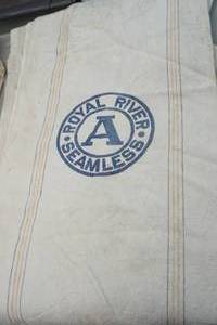lot 112 image: Vintage Cotton Flour Sacks (6ct)