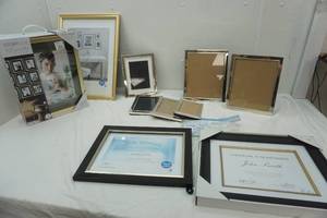 lot 162 image: Picture Frame Lot- Variety of Sizes. most are NEW