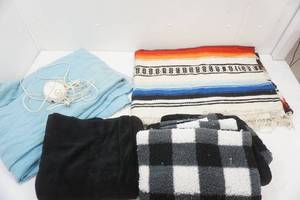 lot 165 image: Southwest Blanket, Heated Blanket, Fleece Throw Blankets