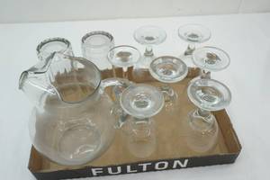 lot 181 image: Lemonade Glasses & Pitcher