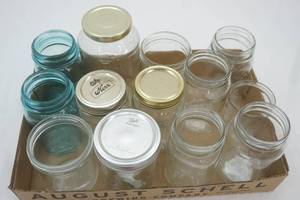 lot 182 image: Canning & Jelly Jars Some with lids