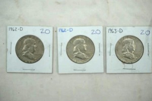 lot 344 image: 1960s Half Dollars (3ct)