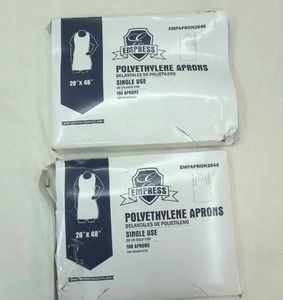 lot 353 image: Polyethylene Aprons 28x46 (2 boxes)