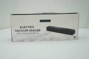 lot 371 image: Electric Vacuum Sealer (New in Box) includes 100 bags