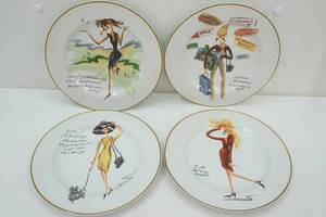 lot 379 image: Decor Plates Glamour Girls 4ct