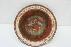 lot 380 image: Happiness Hand Thrown Pottery Bowl