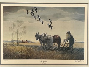 Framed Signed Les C. Kouba "Fall Plowing" Limited Edition Print