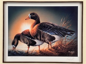 lot 7 image: Framed Terry Redlin Signed Limited Edition Print - Geese Artwork 8264385