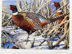 lot 17 image: 2009 Minnesota Pheasant Stamp Print by Dean Kegler, Signed and Numbered