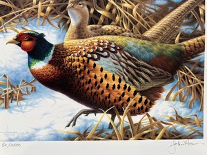 lot 20 image: 2004 Minnesota Pheasant Habitat Stamp Print by John House, Limited Edition 502500