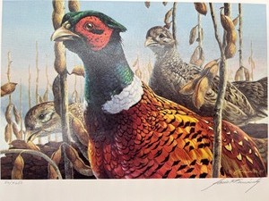 lot 66 image: 1984 Minnesota Pheasant Habitat Limited Edition Art Print by Mario Fernandez with COA