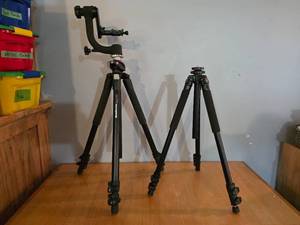 lot 78 image: Manfrotto and Oben Aluminum Camera Tripods