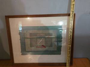 lot 82 image: Framed Abstract Artwork Signed by Kake Hana