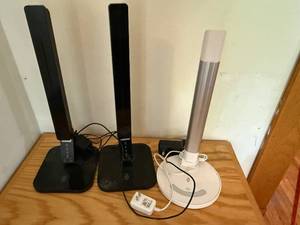 lot 115 image: Set of 3 TaoTronics LED Desk Lamps with Power Adapters