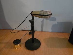 lot 124 image: Lot of 2 Microphone Accessories with Table Stand and Control Module