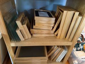lot 139 image: Collection of Wooden Picture Frames and Glass Panels