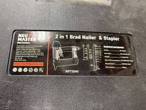 lot 244 image: NEU MASTER 2-in-1 Brad Nailer and Stapler in Case