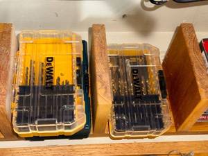 lot 282 image: Collection of DeWalt and Bosch Drill Bit Sets with Storage Cases