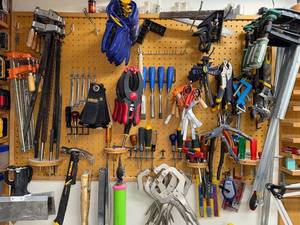 lot 283 image: Comprehensive Hand Tool Collection with Clamps, Pliers, Hammers, and More