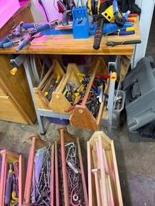 lot 287 image: Large Hand Tool and Hardware Collection with Wooden Totes