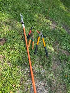 lot 346 image: Group of Garden Loppers and Tree Pruner Tools
