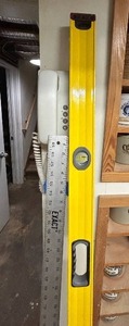 lot 200 image: 48 Inch Yellow Box Beam Level with Metal Ruler