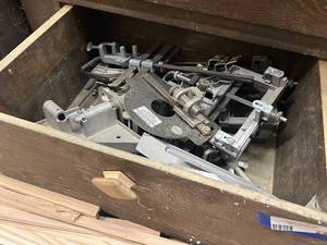 lot 236 image: Assorted Metal Miter Saw and Router Jigs and Clamps