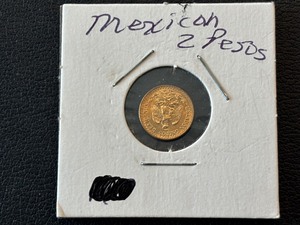 lot 2 image: 1945 Mexico Gold 2 Peso Coin
