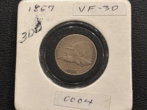 lot 5 image: 1857 Flying Eagle Cent