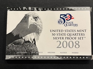lot 20 image: 2008-S State Quarter Silver Proof Set