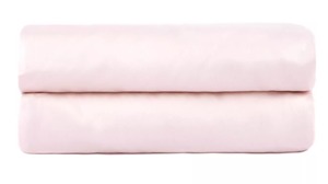 lot 14 image: 2 Pack Full Blush 100% Cotton Sateen Fitted Sheet Separate  BOKSER HOME