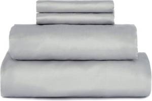 lot 51 image: Grey 500 Thread Count 100% Long Staple Cotton Sateen Bed Sheets  Size California King