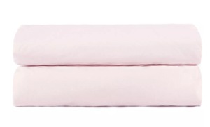 lot 31 image: 2 Pack Blush 100% Cotton Fitted Sheet Twin XL