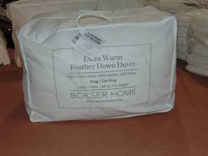 lot 70 image: KingCal King Feather & Down Duvet Comforter Insert  BOKSER Home