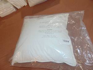 lot 85 image: 20 x 20 Square Down Alternative White Pillow Insert BOKSER HOME