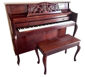 lot 9 image: Young Chang Upright Piano with Bench - Mahogany Finish