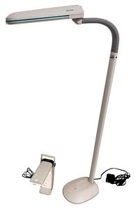 lot 115 image: Set of 2 OTT-LITE Natural Daylight Lamps Floor and Desk Models