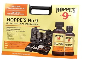 lot 148 image: Hoppes No. 9 62 Piece Universal Firearm Cleaning Kit with Case (NEW)