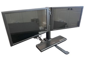 lot 20 image: EVGA InterView Dual Monitor System 17in with Stand